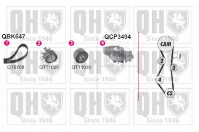 QUINTON HAZELL qbpk6470 -  Водяной насос + комплект зубчатого ремня